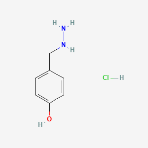 molecular formula C7H11ClN2O B11719868 4-(Hydrazinylmethyl)phenol hydrochloride 