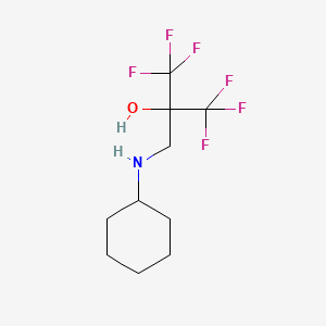 3-(Cyclohexylamino)-1,1,1-trifluoro-2-(trifluoromethyl)propan-2-OL