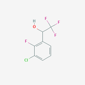 molecular formula C8H5ClF4O B11720037 1-(3-Chloro-2-fluorophenyl)-2,2,2-trifluoroethan-1-ol 