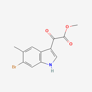 molecular formula C12H10BrNO3 B11720073 Methyl 2-(6-Bromo-5-methyl-3-indolyl)-2-oxoacetate 