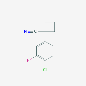 1-(4-Chloro-3-fluorophenyl)cyclobutanecarbonitrile