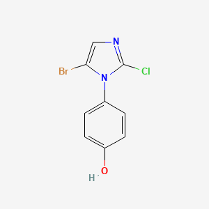 4-(5-bropmo-2-chloro-1H-imidazol-1-yl)phenol