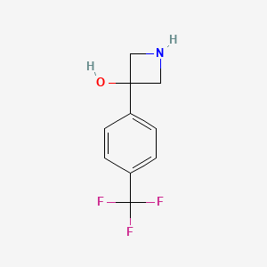 molecular formula C10H10F3NO B11720176 3-[4-(Trifluoromethyl)phenyl]azetidin-3-ol 