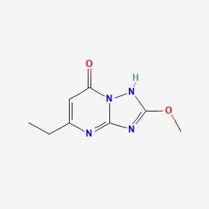 molecular formula C8H10N4O2 B11720195 5-ethyl-2-methoxy-4H,7H-[1,2,4]triazolo[1,5-a]pyrimidin-7-one CAS No. 1544995-93-8