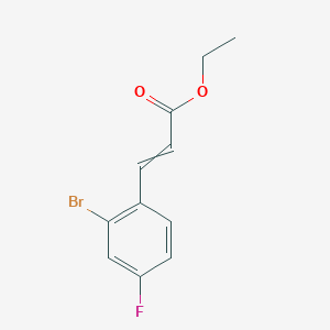 molecular formula C11H10BrFO2 B11720204 Ethyl 3-(2-bromo-4-fluorophenyl)prop-2-enoate 