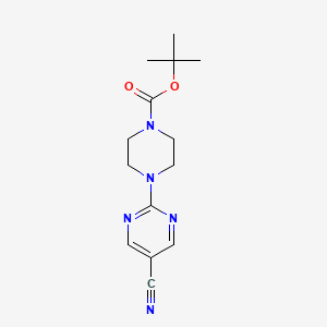 2-(4-Boc-1-piperazinyl)pyrimidine-5-carbonitrile