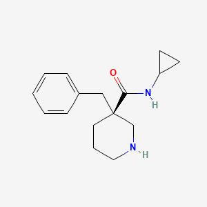 (3S)-3-benzyl-N-cyclopropylpiperidine-3-carboxamide