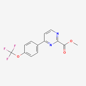 molecular formula C13H9F3N2O3 B11720366 Methyl 4-[4-(Trifluoromethoxy)phenyl]pyrimidine-2-carboxylate CAS No. 2006277-00-3