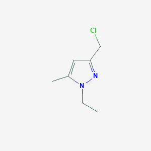 molecular formula C7H11ClN2 B11720383 3-(chloromethyl)-1-ethyl-5-methyl-1H-pyrazole 