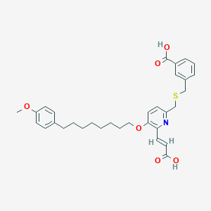 B117204 (E)-3-((((6-(2-Carboxyethenyl)-5-((8-(4-methoxyphenyl)octyl)oxy)-2-pyridinyl)methyl)thio)methyl)benzoic acid CAS No. 150399-22-7