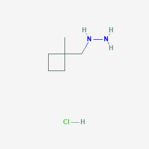 [(1-Methylcyclobutyl)methyl]hydrazine hydrochloride