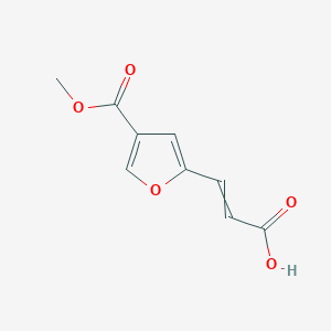 molecular formula C9H8O5 B11720417 3-[4-(Methoxycarbonyl)furan-2-yl]prop-2-enoic acid 