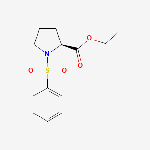 molecular formula C13H17NO4S B11720421 ethyl (2S)-1-(benzenesulfonyl)pyrrolidine-2-carboxylate 