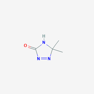 molecular formula C4H7N3O B11720428 5,5-Dimethyl-4,5-dihydro-[1,2,4]triazol-3-one 