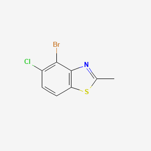 molecular formula C8H5BrClNS B11720460 4-Bromo-5-chloro-2-methylbenzo[d]thiazole 