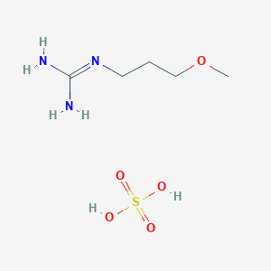 molecular formula C5H15N3O5S B11720506 N''-(3-methoxypropyl)guanidine; sulfuric acid 