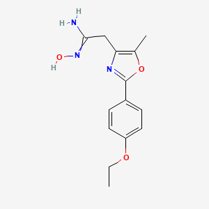 2-[2-(4-ethoxyphenyl)-5-methyl-1,3-oxazol-4-yl]-N'-hydroxyethanimidamide