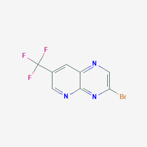 molecular formula C8H3BrF3N3 B11720530 3-Bromo-7-(trifluoromethyl)pyrido[2,3-b]pyrazine 