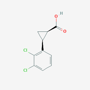 molecular formula C10H8Cl2O2 B11720547 (1R,2S)-2-(2,3-Dichlorophenyl)cyclopropane-1-carboxylic acid 