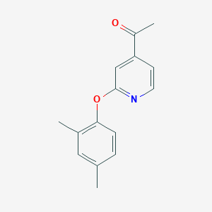 molecular formula C15H15NO2 B11720559 4-Acetyl-2-(2,4-dimethylphenoxy) pyridine 