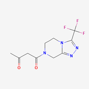 1-[3-(Trifluoromethyl)-5,6-dihydro-[1,2,4]triazolo[4,3-a]pyrazin-7(8H)-yl]-1,3-butanedione