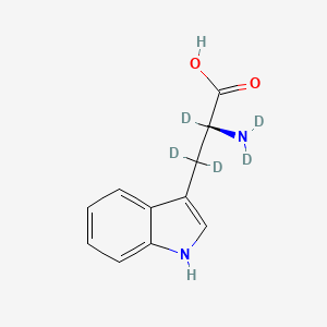 molecular formula C11H12N2O2 B11720605 (2R)-2,3,3-trideuterio-2-(dideuterioamino)-3-(1H-indol-3-yl)propanoic acid 