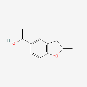 molecular formula C11H14O2 B11720608 1-(2-Methyl-2,3-dihydro-1-benzofuran-5-yl)ethan-1-ol 