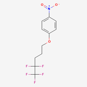 molecular formula C11H10F5NO3 B11720646 4-(4,4,5,5,5-Pentafluoropentoxy)-1-nitrobenzene 