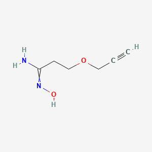 molecular formula C6H10N2O2 B11720658 N-Hydroxy-3-(prop-2-YN-1-yloxy)propanimidamide 