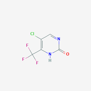 molecular formula C5H2ClF3N2O B11720667 5-Chloro-4-(trifluoromethyl)pyrimidin-2(1H)-one 