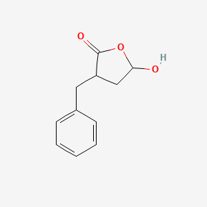 molecular formula C11H12O3 B11720692 3-Benzyl-5-hydroxyoxolan-2-one CAS No. 89437-88-7