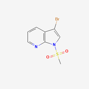 molecular formula C8H7BrN2O2S B11720710 3-Bromo-1-(methylsulfonyl)-7-azaindole 