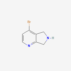 molecular formula C7H7BrN2 B11720736 4-Bromo-6,7-dihydro-5H-pyrrolo[3,4-B]pyridine 