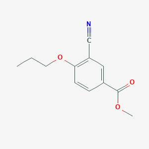 molecular formula C12H13NO3 B11720740 Methyl 3-cyano-4-propoxybenzoate CAS No. 1382775-05-4