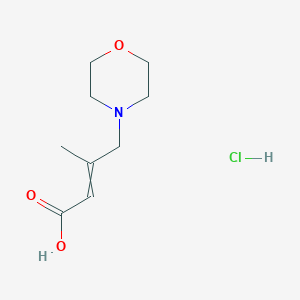 molecular formula C9H16ClNO3 B11720747 3-Methyl-4-morpholin-4-ylbut-2-enoic acid;hydrochloride 