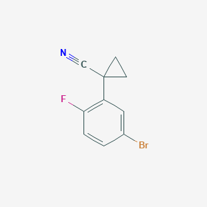 molecular formula C10H7BrFN B11720758 1-(5-Bromo-2-fluorophenyl)cyclopropanecarbonitrile 