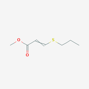 molecular formula C7H12O2S B11720775 Methyl 3-(propylsulfanyl)prop-2-enoate 