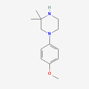 molecular formula C13H20N2O B11720808 1-(4-Methoxyphenyl)-3,3-dimethylpiperazine 