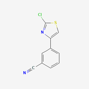 molecular formula C10H5ClN2S B11720809 3-(2-Chloro-1,3-thiazol-4-yl)benzonitrile 