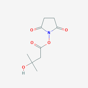 molecular formula C9H13NO5 B11720825 2,5-Dioxopyrrolidin-1-yl 3-hydroxy-3-methylbutanoate 