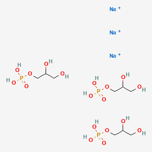 molecular formula C9H27Na3O18P3+3 B11720840 2,3-Dihydroxypropyl (dihydrogen phosphate), trisodium salt CAS No. 95648-81-0