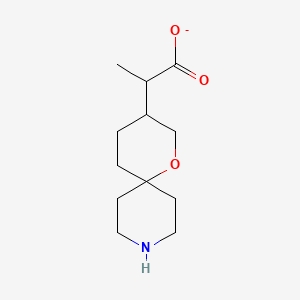 2-{1-Oxa-9-azaspiro[5.5]undecan-3-yl}propanoate