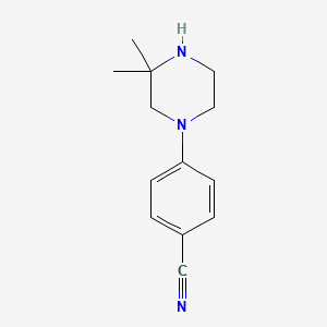 molecular formula C13H17N3 B11720884 4-(3,3-Dimethylpiperazin-1-yl)benzonitrile 