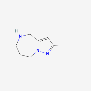 molecular formula C11H19N3 B11720907 2-(tert-Butyl)-5,6,7,8-tetrahydro-4H-pyrazolo[1,5-a][1,4]diazepine 