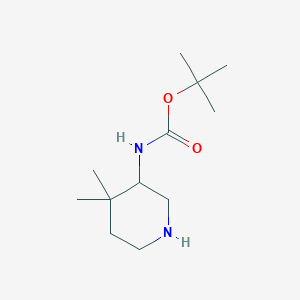 molecular formula C12H24N2O2 B11721007 tert-Butyl 4,4-dimethylpiperidin-3-ylcarbamate 