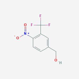 molecular formula C8H6F3NO3 B11721038 [4-Nitro-3-(trifluoromethyl)phenyl]methanol 