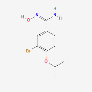 molecular formula C10H13BrN2O2 B11721061 (Z)-3-bromo-N'-hydroxy-4-(propan-2-yloxy)benzene-1-carboximidamide 