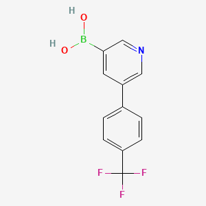 molecular formula C12H9BF3NO2 B11721086 {5-[4-(Trifluoromethyl)phenyl]pyridin-3-yl}boronic acid 