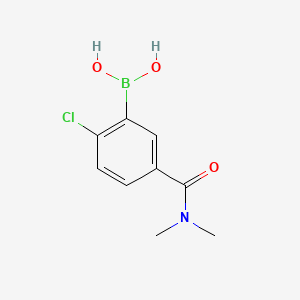 molecular formula C9H11BClNO3 B11721105 2-Chloro-5-(dimethylcarbamoyl)benzeneboronic acid 