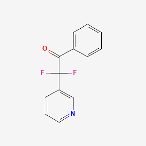 molecular formula C13H9F2NO B11721108 2,2-Difluoro-1-phenyl-2-(pyridin-3-yl)ethan-1-one 